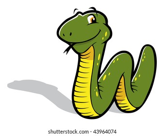 cartoon vector illustration snake