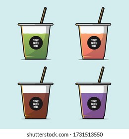 Cartoon vector illustration of soft drinks fit for menu, cooking book, label and collection.