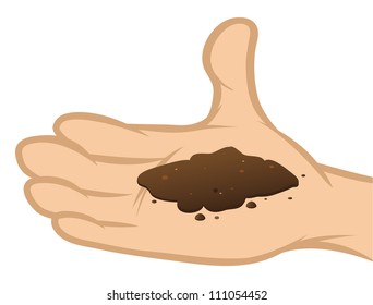 Cartoon Vector Illustration Of A Soil Sample