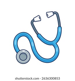 cartoon vector illustration of stethoscope