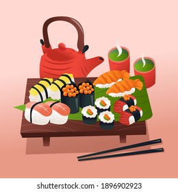 刺身盛り合わせ のイラスト素材 画像 ベクター画像 Shutterstock