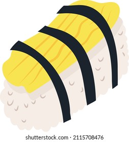 Dibujo vectorial de sushi o sashimi.