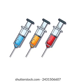 Cartoon Vektor-Illustration der Spritze.