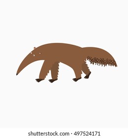 Cartoon Vector Illustration of Tamandua Anteater Animal Character