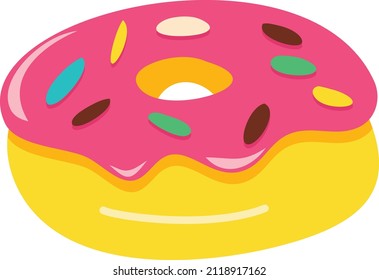 Ein Cartoon, Vektorgrafik von Cartoon lecker Donut.