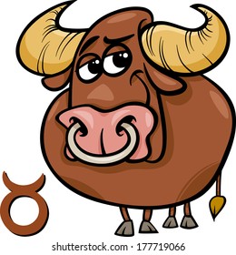 Cartoon Illustration Funny Bull Farm Animal Stock Vector (Royalty Free ...