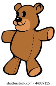 cartoon vector illustration teddy bear toy