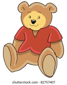 cartoon vector illustration of a Teddy bear