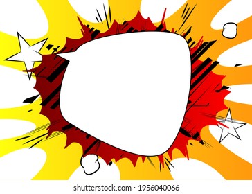 Cartoon Vector Illustration template design for poster, card, sale banner. Pop art concept comic book background blast halftone dots. Cartoon retro pattern. Abstract  90-s style magazine cover