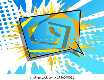 Cartoon Vector Illustration template design for poster, card, sale banner. Pop art concept comic book background blast halftone dots. Cartoon retro pattern. Abstract  90-s style magazine cover