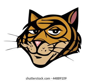 cartoon vector illustration tiger face