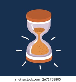 Cartoon vector illustration of Time Wine reative idea.