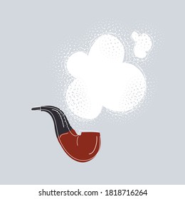 Cartoon vector illustration of Tobacco pipe isolated on white