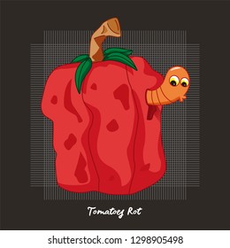 Cartoon vector illustration of a tomato