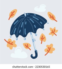 Cartoon, Vektorgrafik von Umbrella
