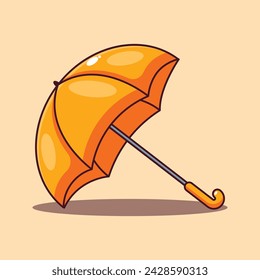 cartoon vector illustration of umbrella.