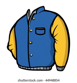 cartoon vector illustration university sweater