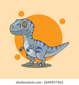 Ilustração Vetorial do Velociraptor Dinossauro