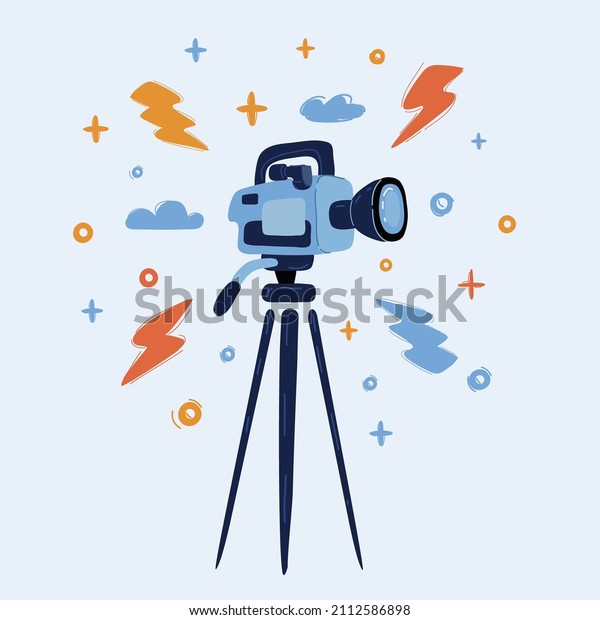 Cartoon vector
illustration of video
camera