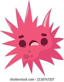 A cartoon vector illustration of virus or germ character.