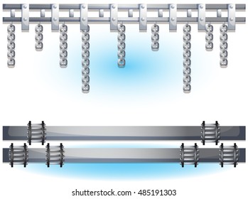 cartoon vector illustration water pipe wall with separated layers in 2d graphic