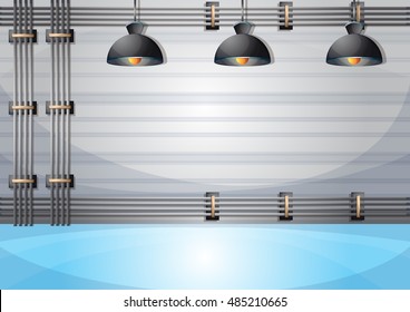 cartoon vector illustration water pipe wall with separated layers in 2d graphic