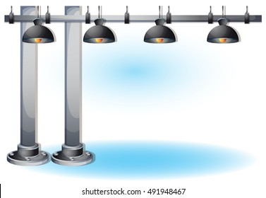 cartoon vector illustration water pipe wall with separated layers in 2d graphic