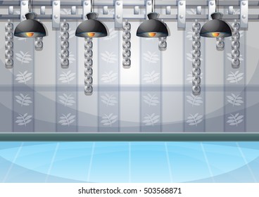 cartoon vector illustration water pipe wall with separated layers in 2d graphic