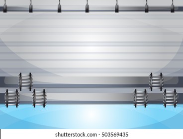 cartoon vector illustration water pipe wall with separated layers in 2d graphic