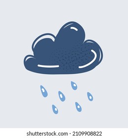 Cartoon, Vektorgrafik der Wetterwolke.