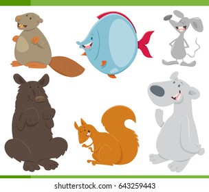 Cartoon Vector Illustration of Wild Animal Characters Collection