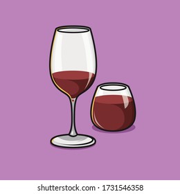 Cartoon vector illustration of wine fit for menu, label, collection and assets.