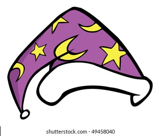 Cartoon Vector Illustration Wizard Hat