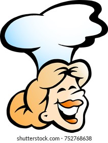 Cartoon Vector Illustration Of An Woman Baker Or Chef