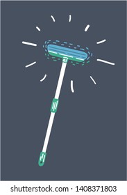Cartoon vector illustration of a woman taking a bath and shaving her legs, sits on the edge of the bathroom. Human character on white background.