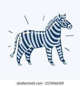 Cartoon, Vektorgrafik von Zebra
