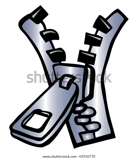 Cartoon Vector Illustration Zipper Stock Vector (Royalty Free) 43910770