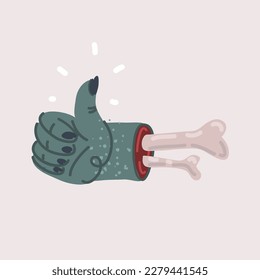 Cartoon, Vektorgrafik von Cartoon Zombie-Händen Vorzeigen