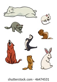 cartoon vector illustration zoo mammals