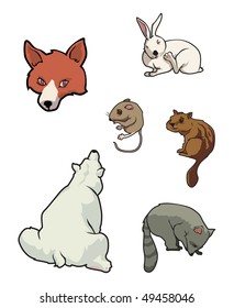 cartoon vector illustration zoo mammals