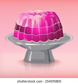 Cartoon vector jelly pudding