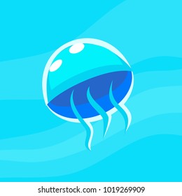 Cartoon vector jellyfish