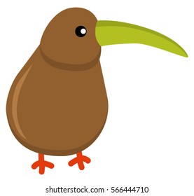Cartoon Vector Kiwi Illustration
