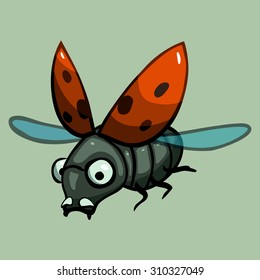 cartoon vector ladybird