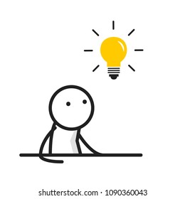 Cartoon vector. lamp idea. vector. free space for text. wallpaper. background.