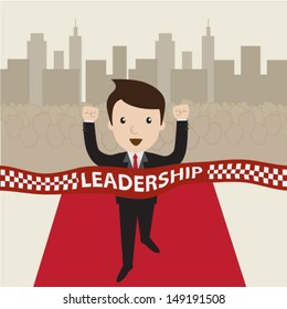 Cartoon vector. Leadership concept.