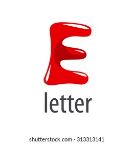 cartoon vector logo red letter E