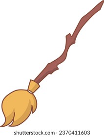 Cartoon vector of magic broom illustration