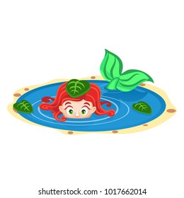 Cartoon vector mermaid  character