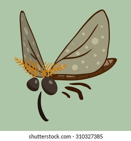 Cartoon Vector Moth Stock Vector (Royalty Free) 310327385 | Shutterstock